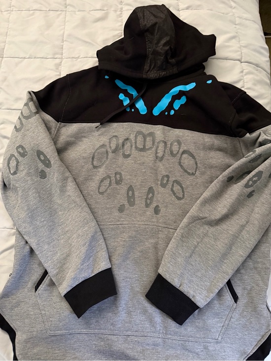 Other - Men's Gray and Black Pullover Hoodie with Blue Accent - bungie destiny2